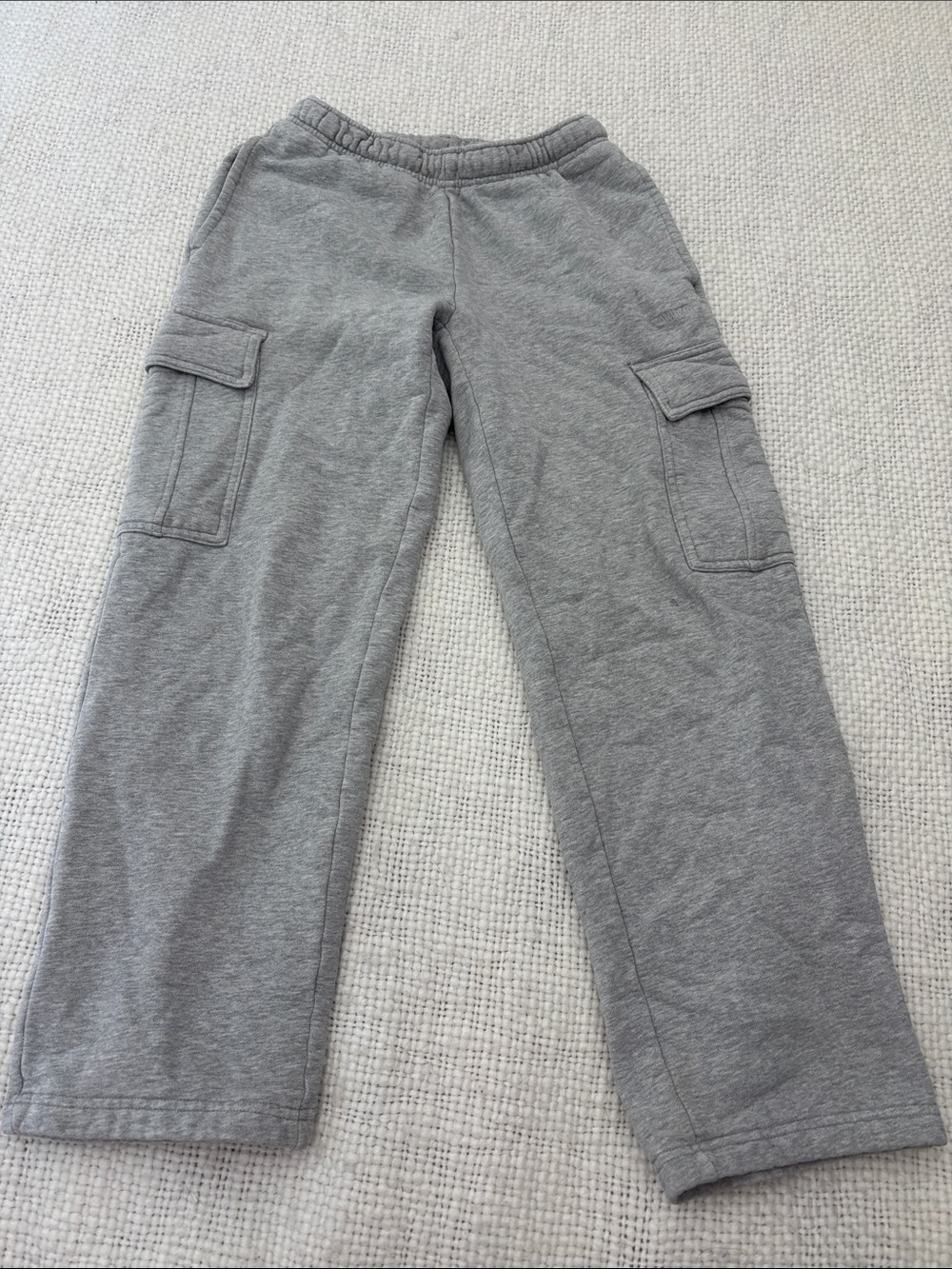 Aritzia light grey thick cargo sweatpants